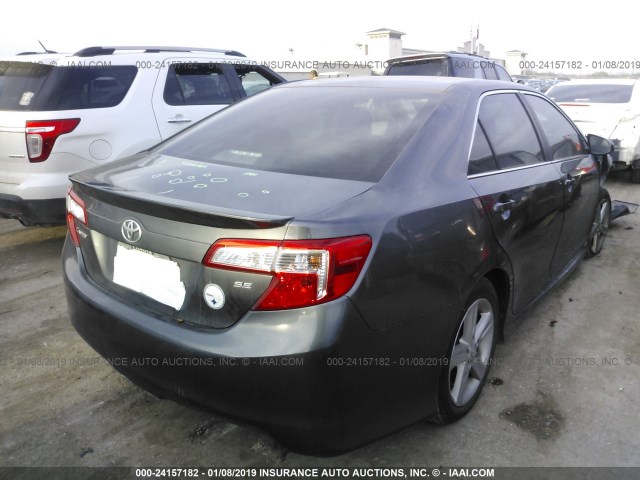 4T1BF1FK5EU434187 - 2014 TOYOTA CAMRY L/SE/LE/XLE GRAY photo 4