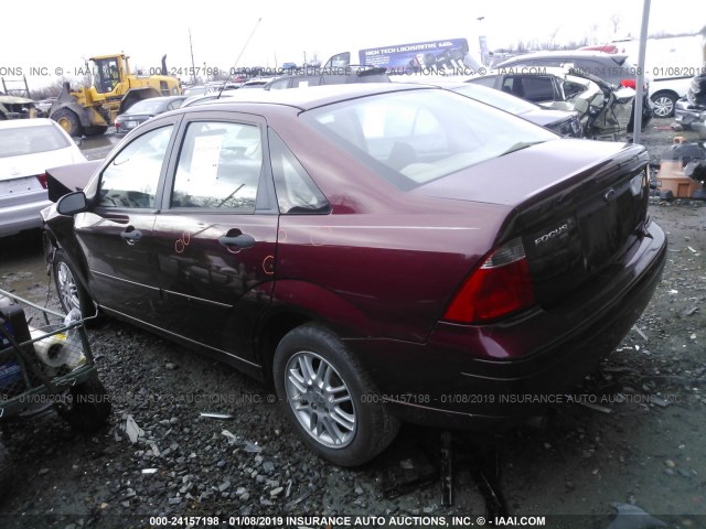 1FAFP34N57W206800 - 2007 FORD FOCUS ZX4/S/SE/SES წითელი ფოტო 3