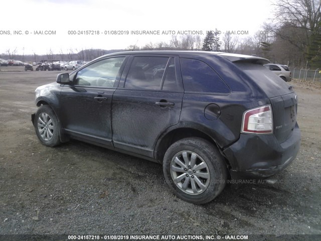 2FMDK4JC7ABB62053 - 2010 FORD EDGE SEL BLACK photo 3