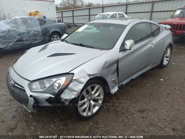 KMHHU6KJ7DU081069 - 2013 HYUNDAI GENESIS COUPE 3.8L SILVER photo 2