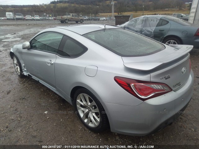 KMHHU6KJ7DU081069 - 2013 HYUNDAI GENESIS COUPE 3.8L SILVER photo 3