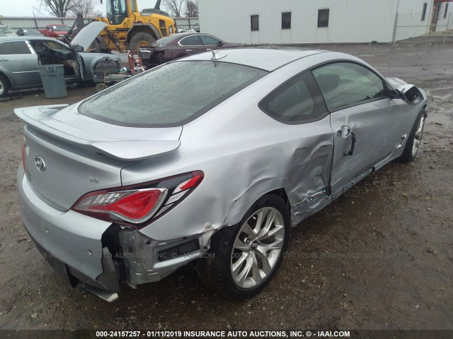 KMHHU6KJ7DU081069 - 2013 HYUNDAI GENESIS COUPE 3.8L SILVER photo 4