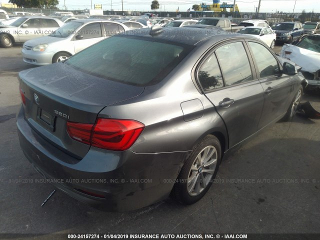 WBA8E5G52GNT94761 - 2016 BMW 320 XI GRAY photo 4