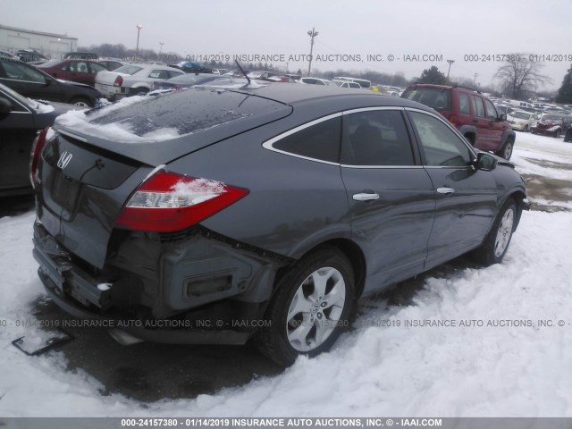 5J6TF1H52BL000322 - 2011 HONDA ACCORD CROSSTOUR EXL GRAY photo 4