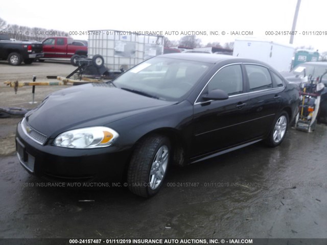 2G1WB5E37E1110441 - 2014 CHEVROLET IMPALA LIMITED LT BLACK photo 2