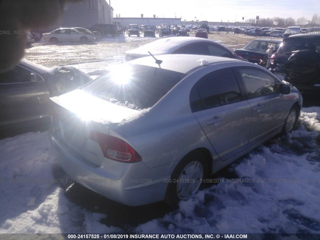 JHMFA36226S016732 - 2006 HONDA CIVIC HYBRID SILVER photo 4