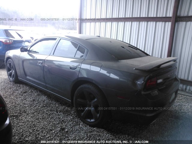 2C3CDXHG9DH601943 - 2013 DODGE CHARGER SXT GRAY photo 3