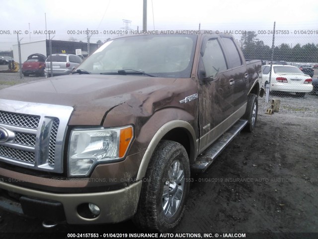 1FTFW1ET5BFB37890 - 2011 FORD F150 SUPERCREW BROWN photo 6