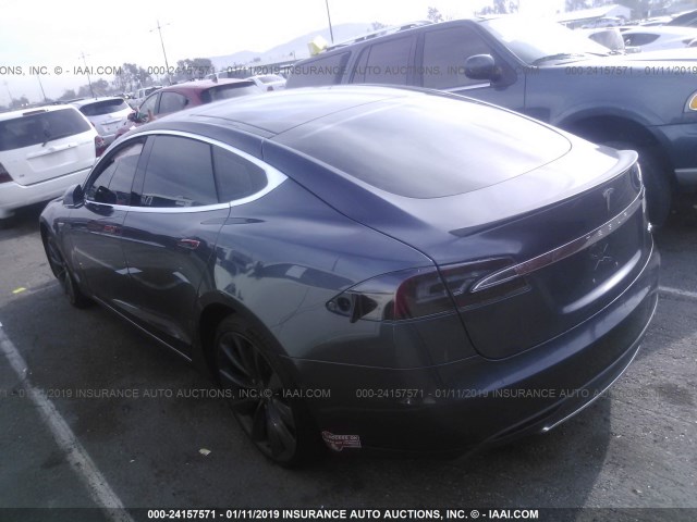 5YJSA1H10EFP64495 - 2014 TESLA MODEL S Մոխրագույն լուսանկար 3