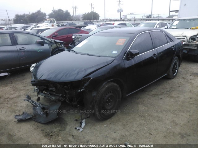 4T4BF1FK4DR302798 - 2013 TOYOTA CAMRY L/SE/LE/XLE BLACK photo 2