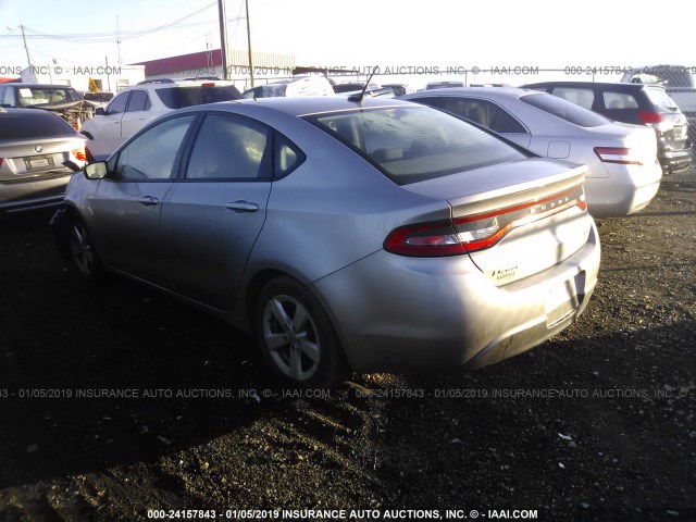 1C3CDFBB0FD172974 - 2015 DODGE DART SXT SILVER photo 3