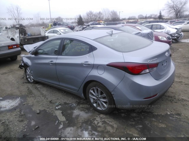 5NPDH4AE8FH626239 - 2015 HYUNDAI ELANTRA SE/SPORT/LIMITED GRAY photo 3