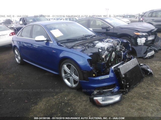 WAUDGAFLXGA011934 - 2016 AUDI S4 PREMIUM PLUS BLUE photo 1