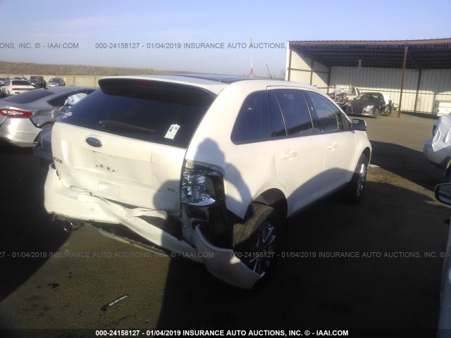 2FMDK3JC8CBA81995 - 2012 FORD EDGE SEL WHITE photo 4