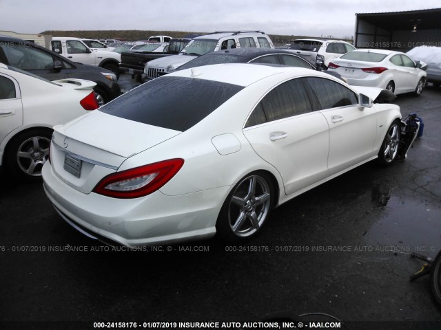 WDDLJ7DB7CA035086 - 2012 MERCEDES-BENZ CLS 550 WHITE photo 4