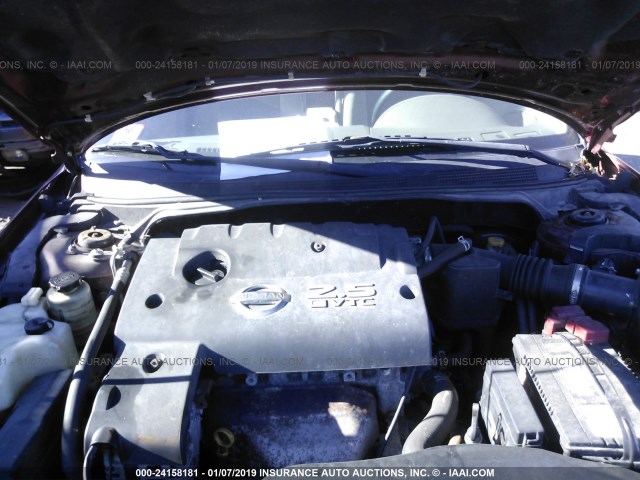 1N4AL11D94C187994 - 2004 NISSAN ALTIMA S/SL RED photo 10