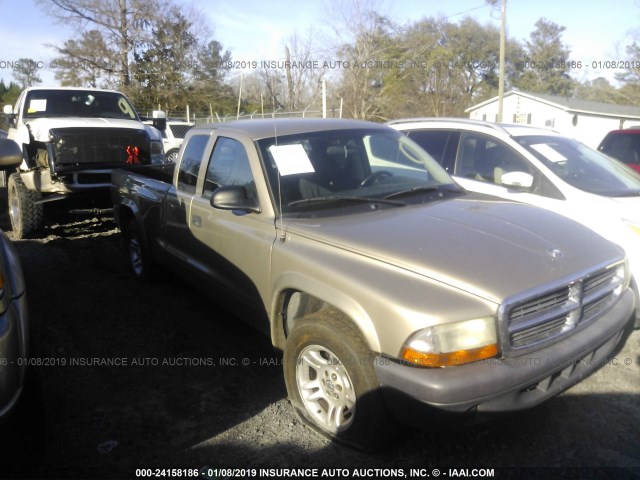 1D7GL12KX4S563745 - 2004 DODGE DAKOTA SXT GRAY photo 1