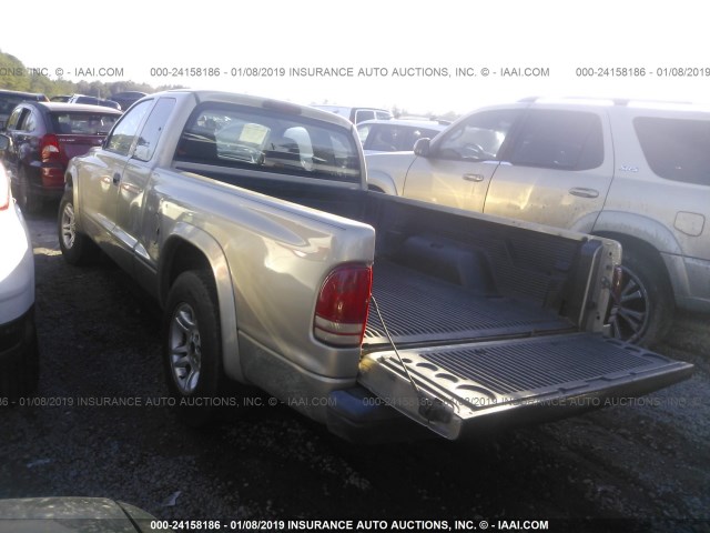 1D7GL12KX4S563745 - 2004 DODGE DAKOTA SXT GRAY photo 3