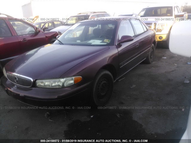 2G4WS52J711128454 - 2001 BUICK CENTURY CUSTOM BURGUNDY photo 2