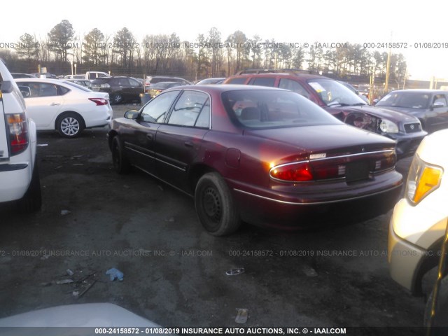 2G4WS52J711128454 - 2001 BUICK CENTURY CUSTOM BURGUNDY photo 3