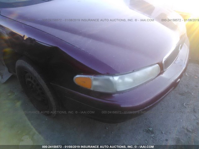 2G4WS52J711128454 - 2001 BUICK CENTURY CUSTOM BURGUNDY photo 6