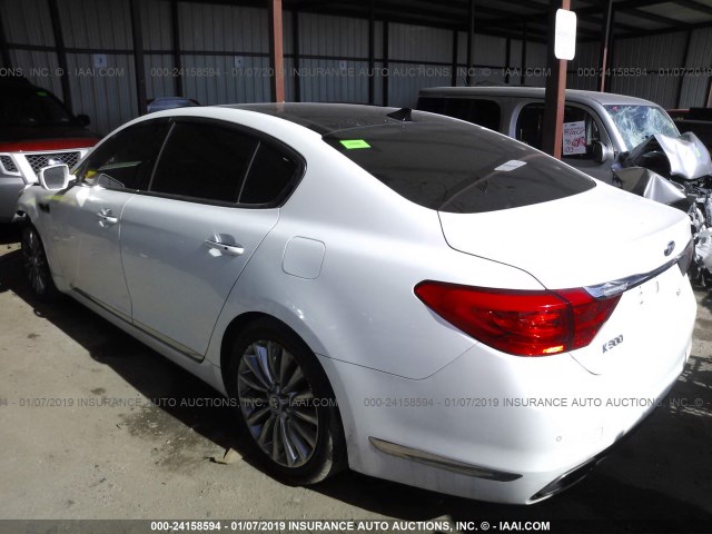 KNALW4D47F6017235 - 2015 KIA K900 WHITE photo 3