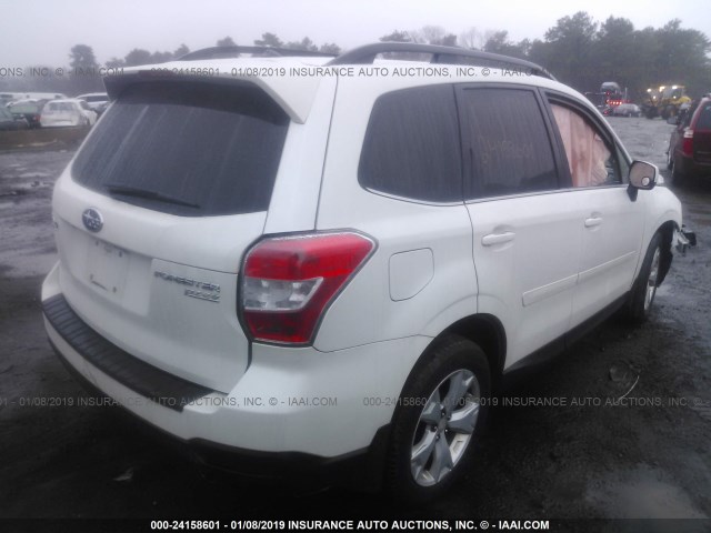 JF2SJAHC0EH535981 - 2014 SUBARU FORESTER 2.5I LIMITED WHITE photo 4