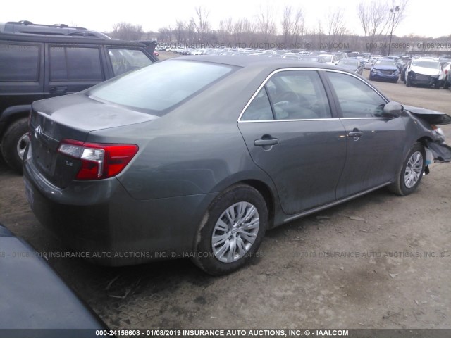 4T4BF1FK2DR333774 - 2013 TOYOTA CAMRY L/SE/LE/XLE Yaşıl foto 4