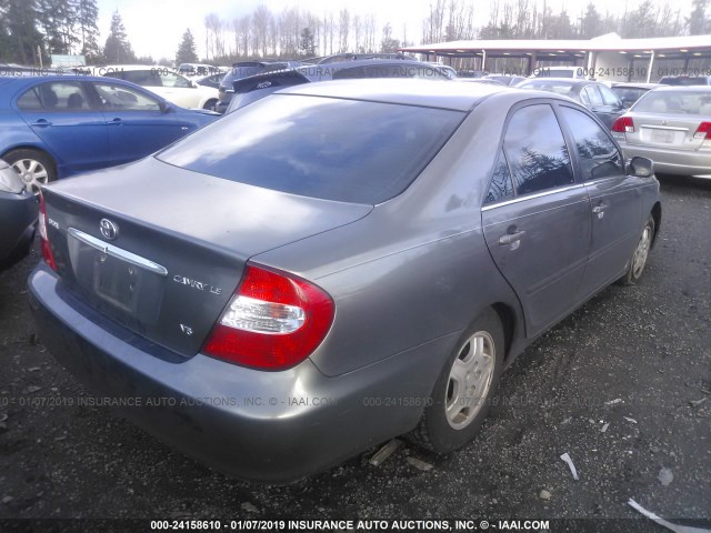 4T1BF32K02U516034 - 2002 TOYOTA CAMRY LE/XLE/SE BEIGE photo 4