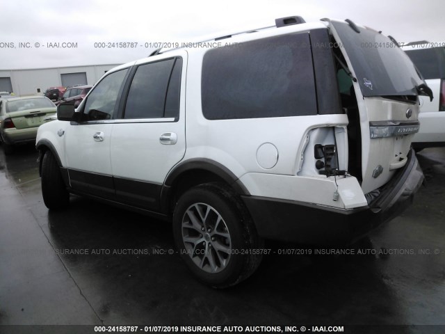 1FMJU1HT8FEF47084 - 2015 FORD EXPEDITION XLT/KING RANCH WHITE photo 3