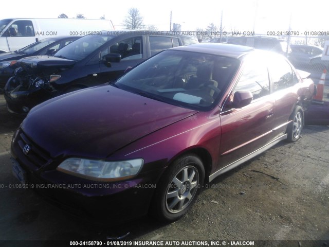 1HGCG66852A095677 - 2002 HONDA ACCORD EX/SE BURGUNDY photo 2