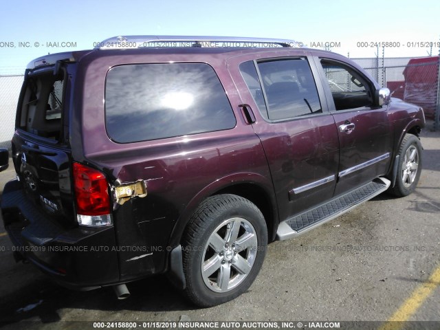 5N1BA0NE4EN601850 - 2014 NISSAN ARMADA PLATINUM PURPLE photo 4