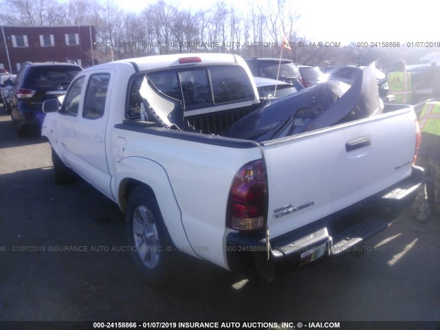 5TELU42N58Z509904 - 2008 TOYOTA TACOMA DOUBLE CAB 白色 照片 3