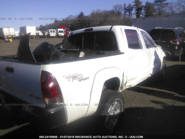 5TELU42N58Z509904 - 2008 TOYOTA TACOMA DOUBLE CAB 白色 照片 4