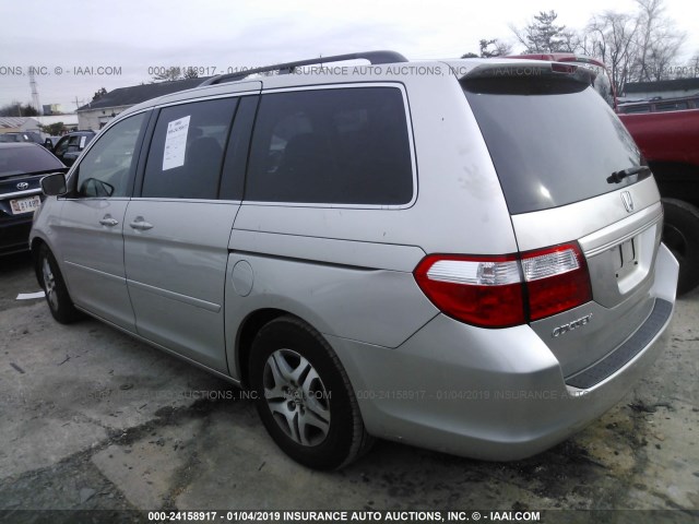 5FNRL38706B455426 - 2006 HONDA ODYSSEY EXL SILVER photo 3