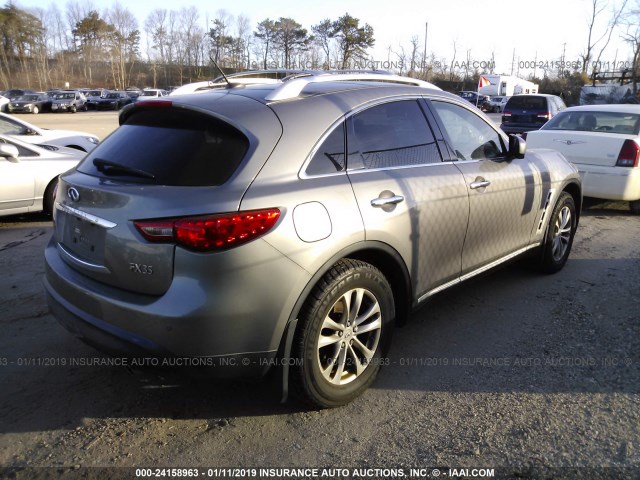 JNRAS18W79M155843 - 2009 INFINITI FX35 SILVER photo 4