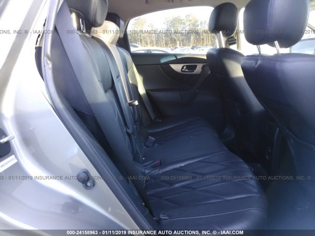 JNRAS18W79M155843 - 2009 INFINITI FX35 SILVER photo 8