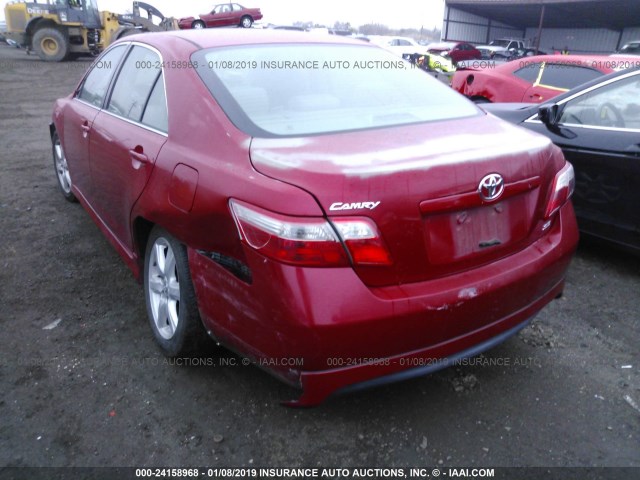 4T1BE46KX7U044855 - 2007 TOYOTA CAMRY NEW GENERAT CE/LE/XLE/SE RED photo 3