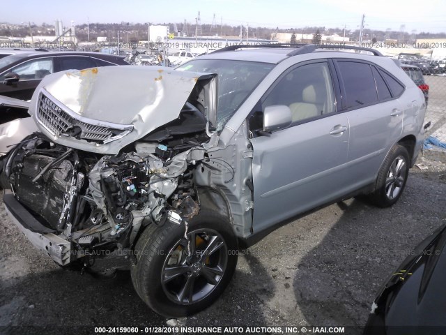 JTJHW31U972039010 - 2007 LEXUS RX 400H Light Blue photo 2