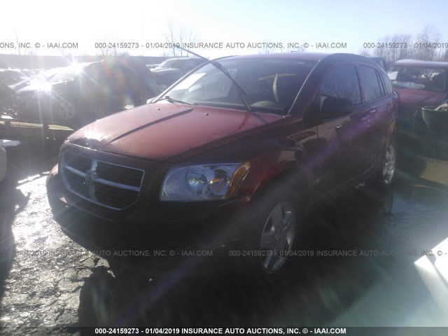 1B3HB48A59D174347 - 2009 DODGE CALIBER SXT ORANGE photo 2