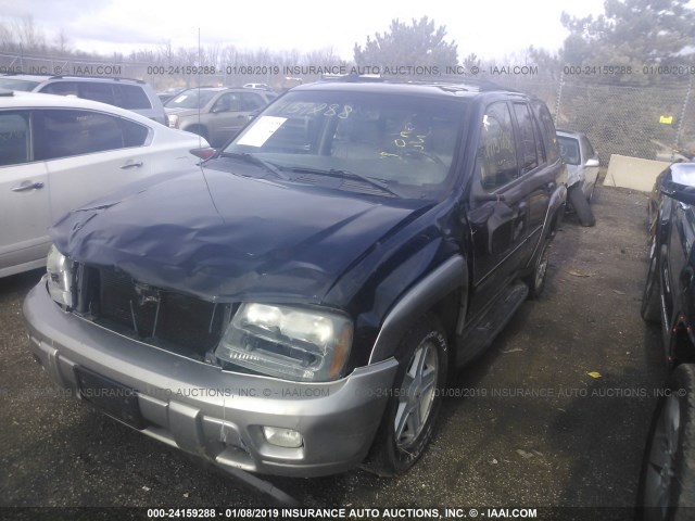 1GNDT13S332142905 - 2003 CHEVROLET TRAILBLAZER  BLACK photo 2