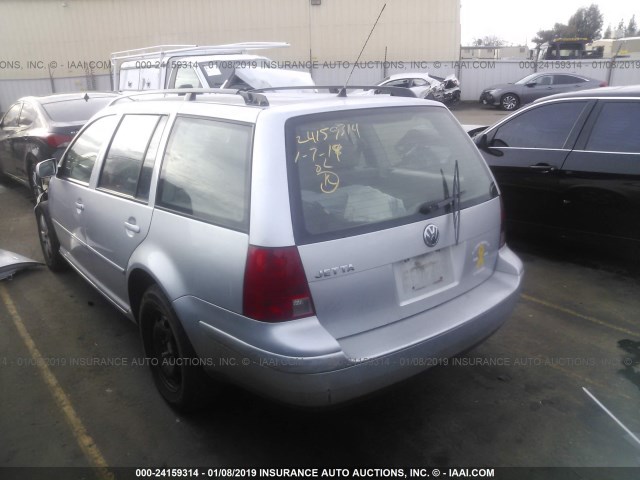 WVWSK61J33W291186 - 2003 VOLKSWAGEN JETTA GLS SILVER photo 3