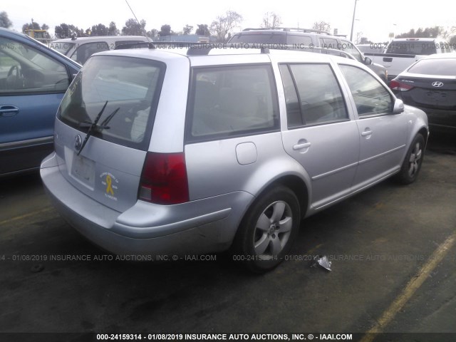 WVWSK61J33W291186 - 2003 VOLKSWAGEN JETTA GLS SILVER photo 4