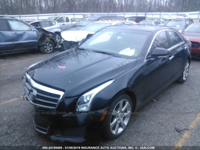 1G6AH5RX2D0126167 - 2013 CADILLAC ATS LUXURY BLACK photo 2