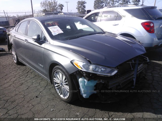 3FA6P0LU0DR371109 - 2013 FORD FUSION SE HYBRID GRAY photo 1