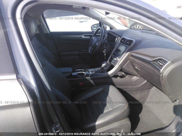 3FA6P0LU0DR371109 - 2013 FORD FUSION SE HYBRID GRAY photo 5