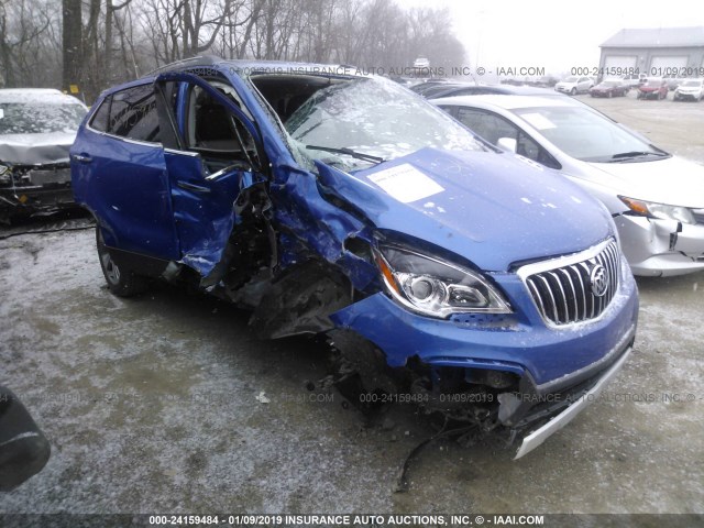 KL4CJCSB4EB551175 - 2014 BUICK ENCORE BLUE photo 1