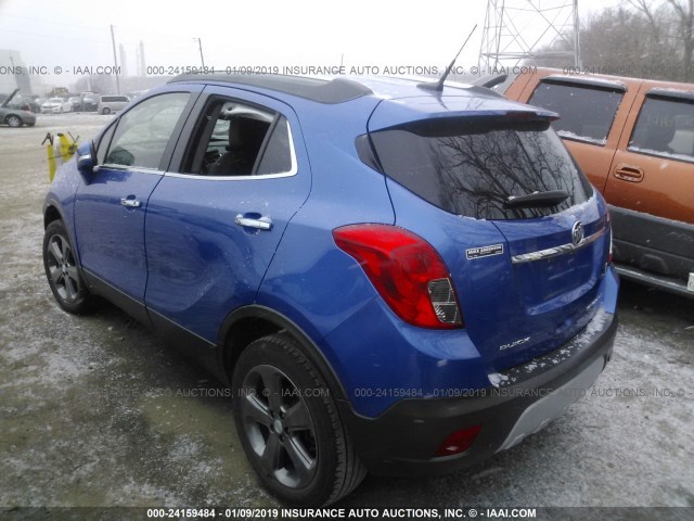 KL4CJCSB4EB551175 - 2014 BUICK ENCORE BLUE photo 3