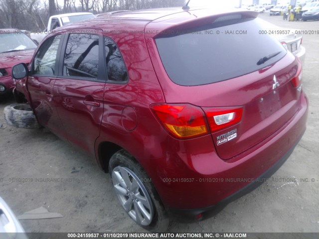 4A4AP3AUXFE020134 - 2015 MITSUBISHI OUTLANDER SPORT ES RED photo 3