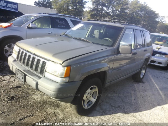 1J4FX58S6VC721626 - 1997 JEEP GRAND CHEROKEE LAREDO/TSI GRAY photo 2